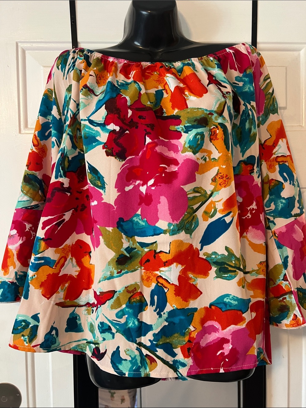 XL I think Shein Floral Blouse in Pink and Multicolor